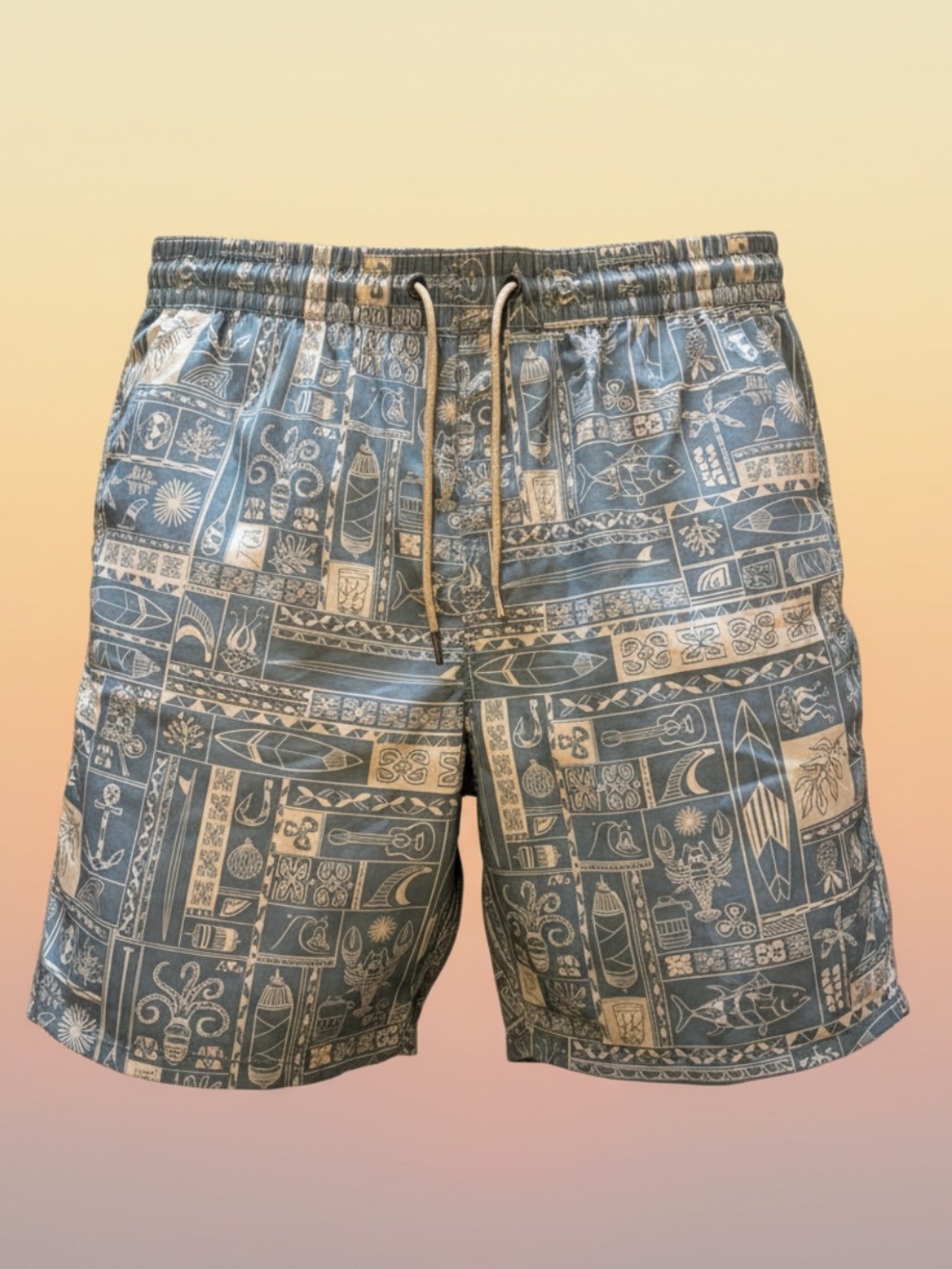 Quiksilver Light Blue and White Printed Board Shorts- NWT